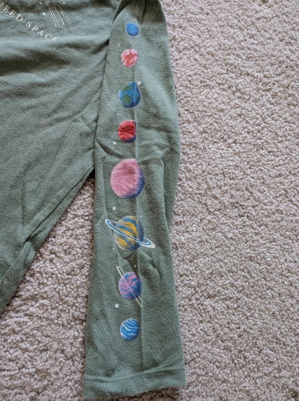 GAP Olive Green 'I Need Space' Long-Sleeve Tee
